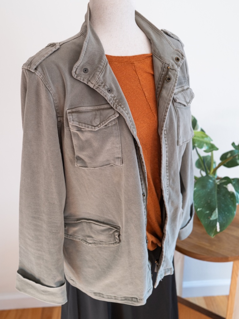 Anine Bing Cotton Utility Military Jacket | Large